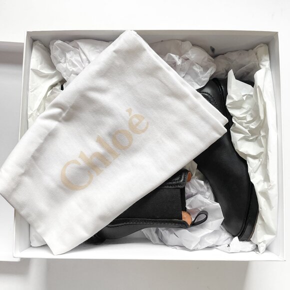 Chloe Mallo Heeled Ankle Boots Smooth Calfskin Black Size EU 36 US 6 NEW NIB - Picture 3 of 9